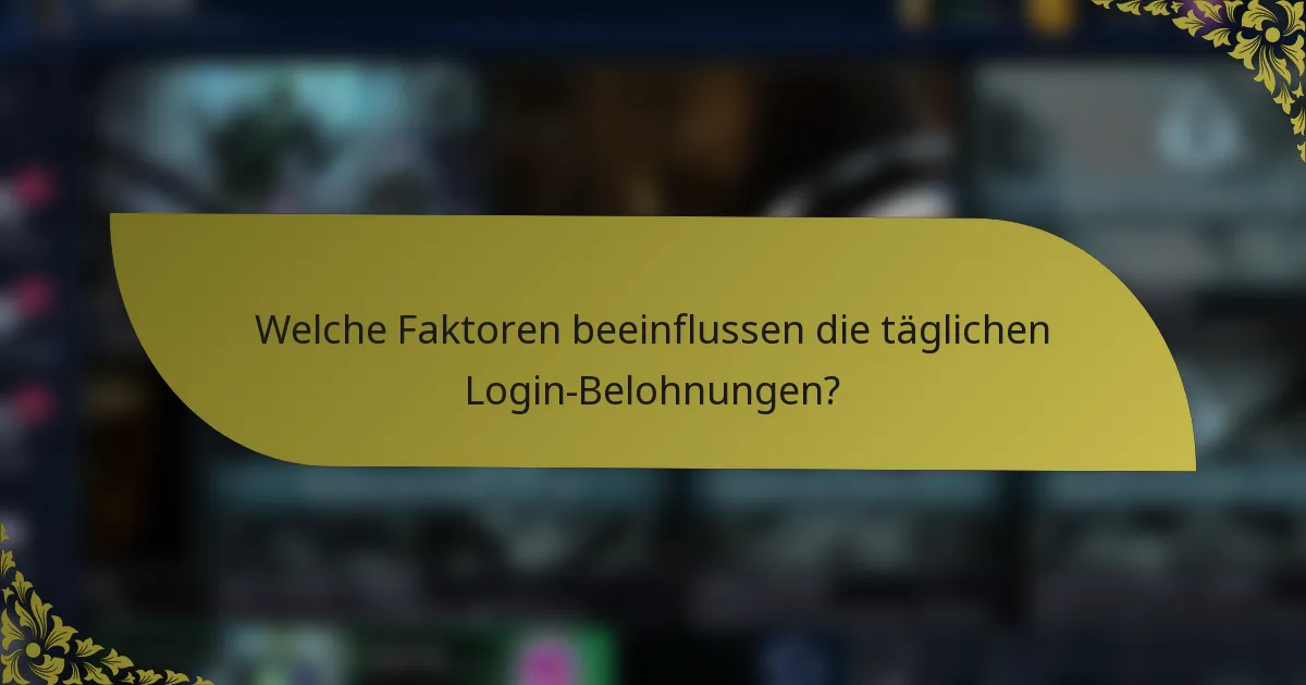 Welche Faktoren beeinflussen die täglichen Login-Belohnungen?